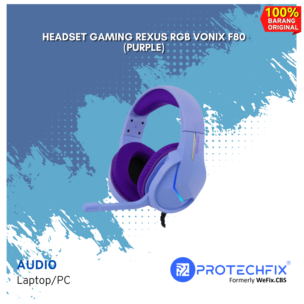 Jual HEADSET GAMING REXUS RGB VONIX F80 (PURPLE) | Shopee Indonesia