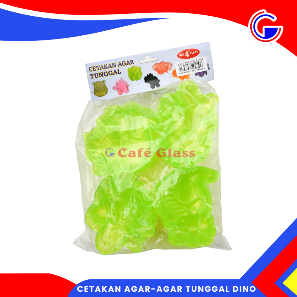 Cetakan Jelly Bentuk Dino - Cetakan Agar Puding Plastik - Cetakan Plastik Bentuk Lucu Pack - Cetakan Dino