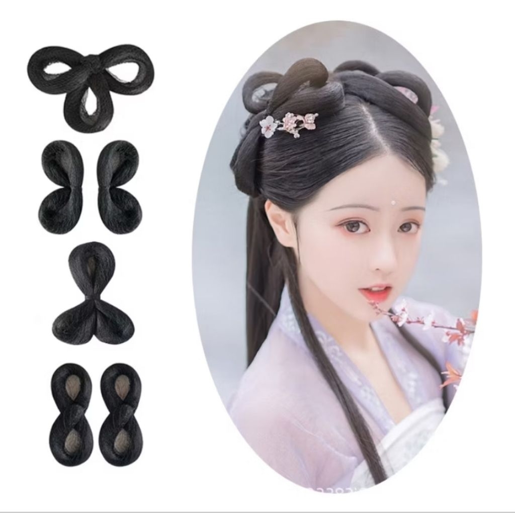 Jual Jepitan rambut hanfu wig rambut tambahan untuk hanfu Chinese ...