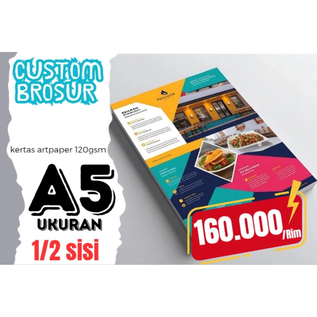 Jual Cetak A5 flayer/brosur 1 rim | 120 gr. custome termurah | Shopee ...