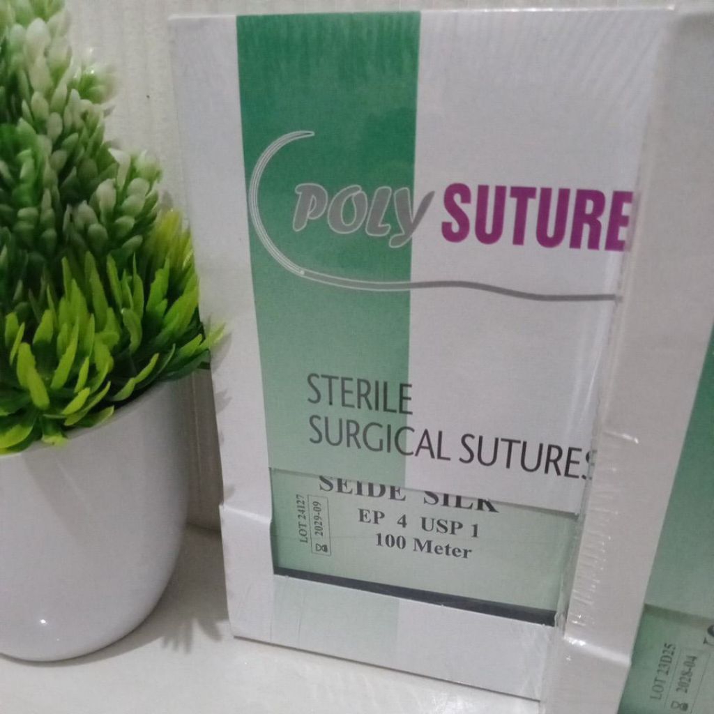 Jual Polysuture silk 1 Ep 4 100 meter/Poly silk 1 100 meter/Silk roll ...