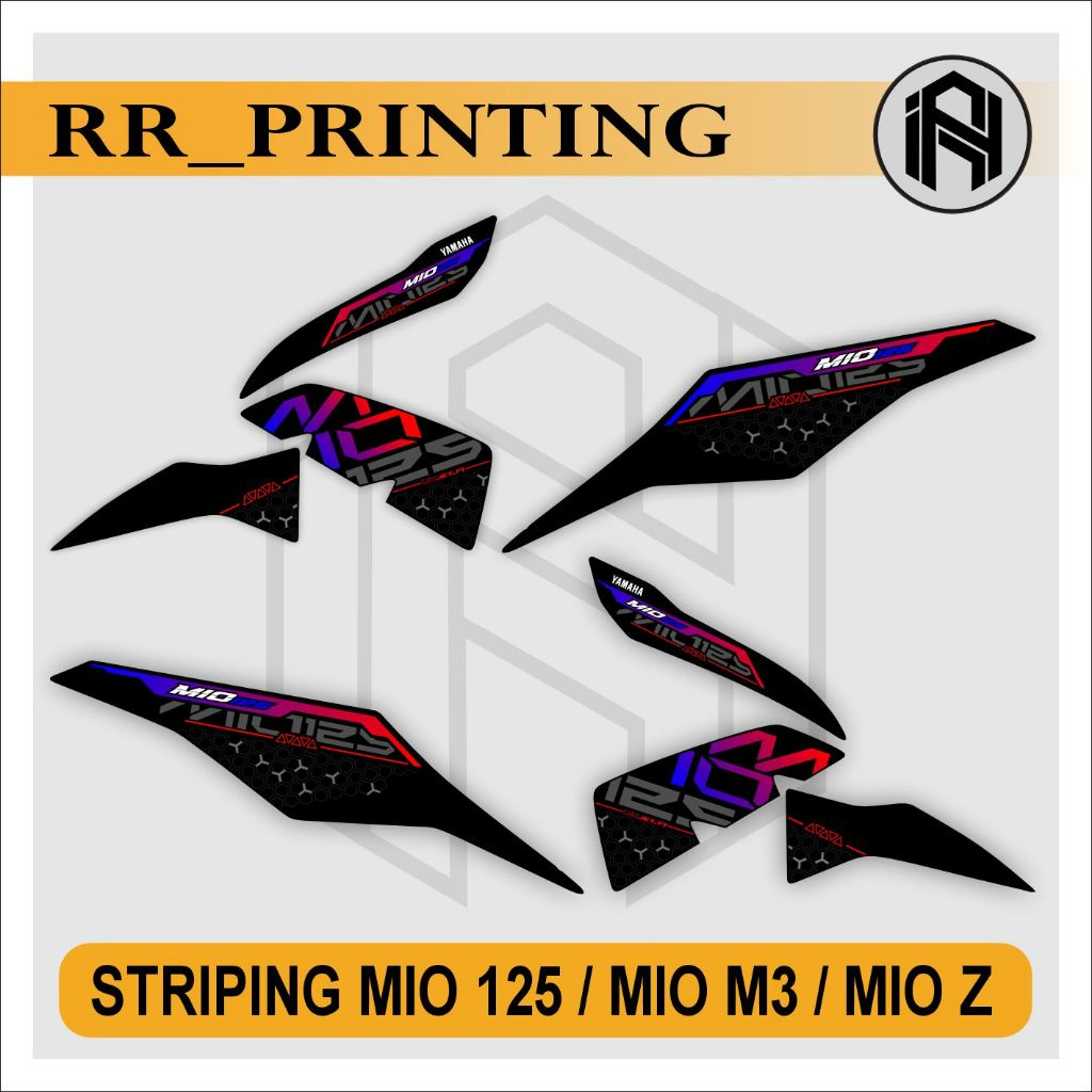 Jual Stiker Mio M3/Z Decal Striping Standar Mio M3/125/Z Motif Premium ...