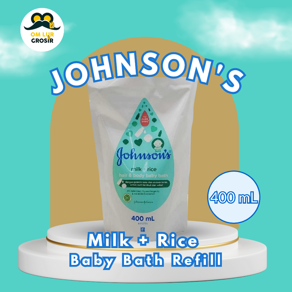 Jual Johnsons Bath Milk Rice Refill 400 ml (bisa COD) | Shopee Indonesia