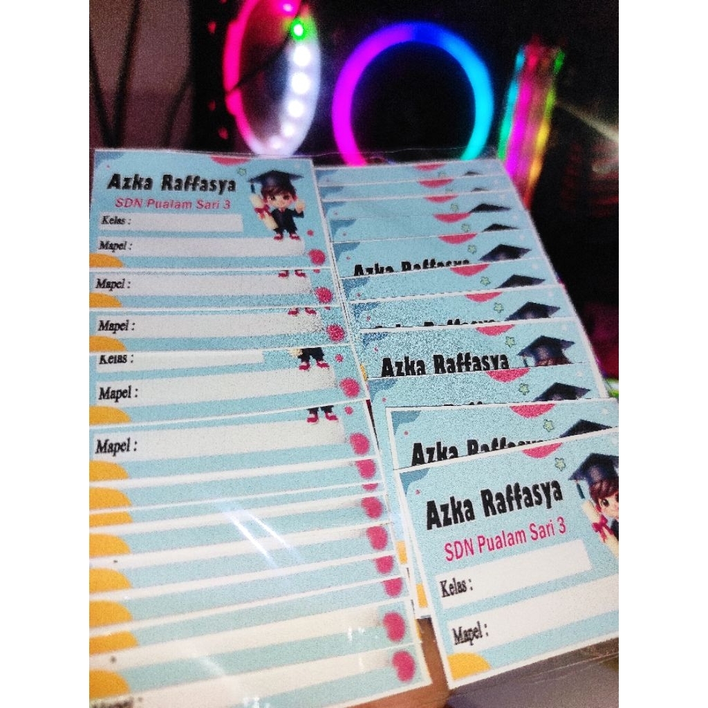 Jual STIKER/ LABEL/ LOGO /MAPEL ISI 25LEMBAR | Shopee Indonesia