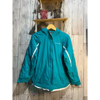 【K99】90-00s Columbiaコロンビア アノラックパーカー刺繍白×赤 vintage columbia jackets