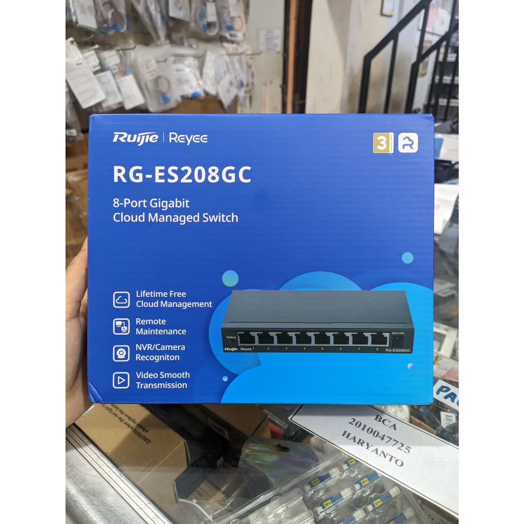 Jual RUIJIE REYEE RG-ES208GC 8-PORT GIGABIT SMART CLOUD MANAGED NON-PoE ...
