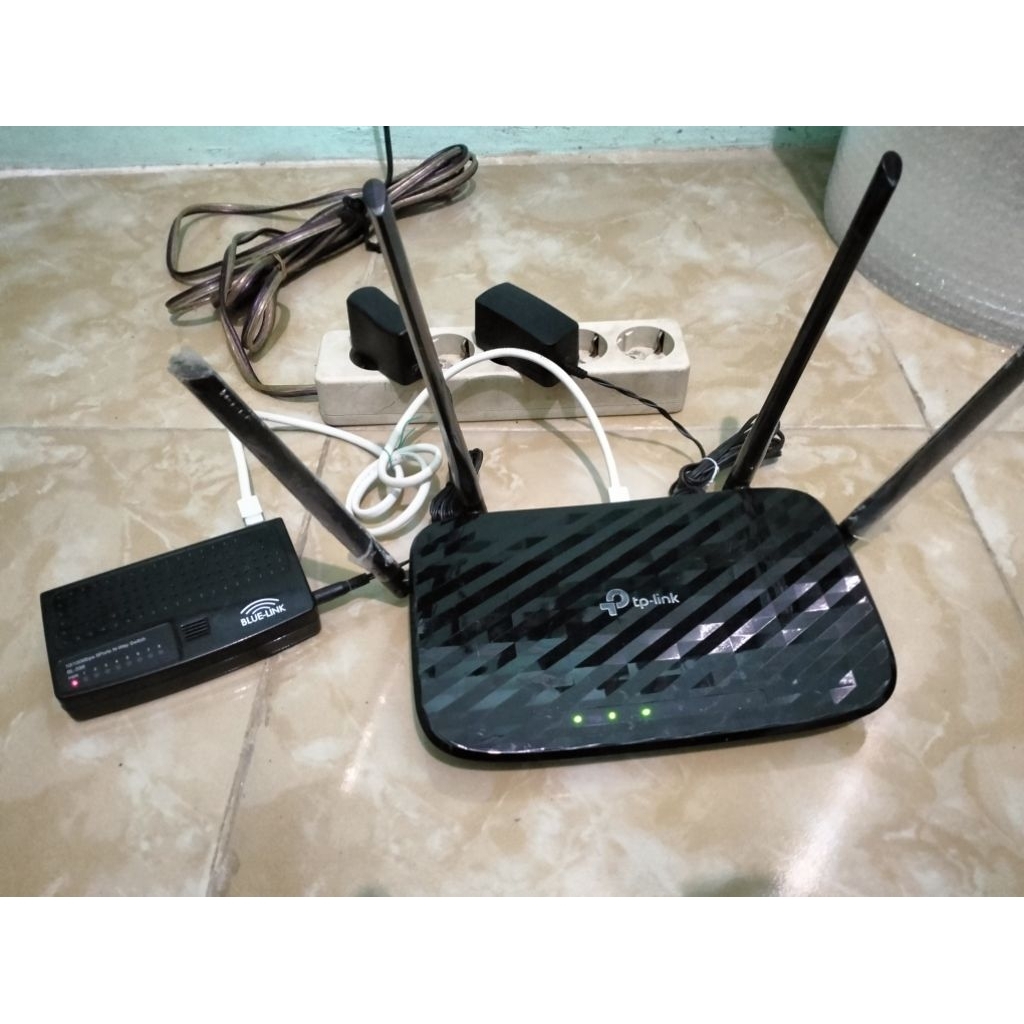 Jual TP-LINK AC1350 Wireless Dual Band 5G Gigabit router unit+adaptor ...
