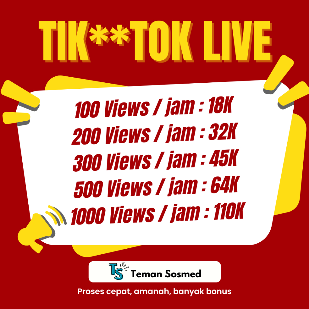 Jual VIEWERS LIVE STREAM TOKTOK TK TIK**TOK | Shopee Indonesia