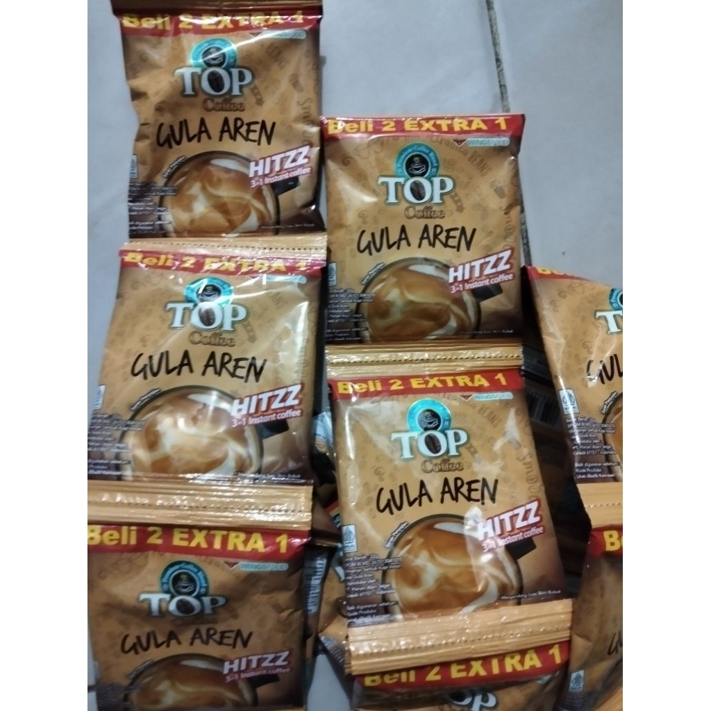 Jual TOP COFFEE KOPI instan gula aren 22g 1 renceng isi 15pcs | Shopee ...
