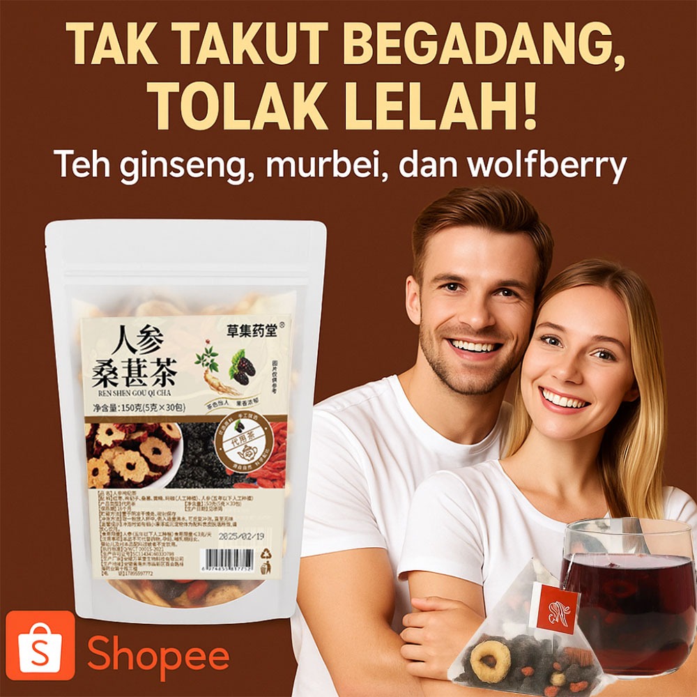 Jual COD [Beli 1 Gratis 2] Teh Herbal Ginseng, Goji Berry & Mulberry ...