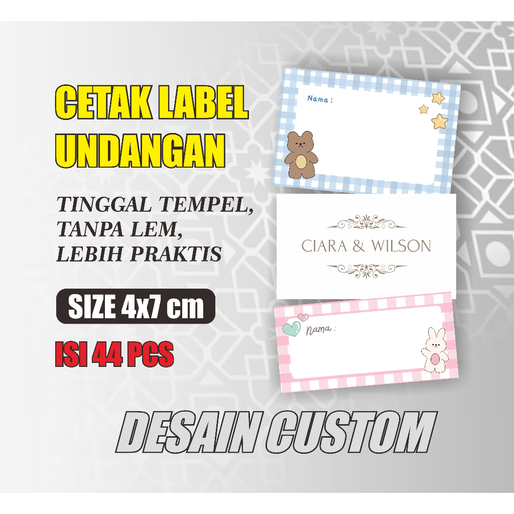 Jual CETAK LABEL UNDANGAN | Shopee Indonesia