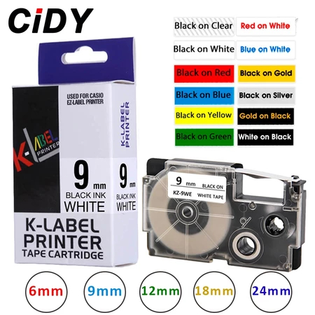 Jual Label Tape K-LABEL 6mm/9mm/12 mm for Casio EZ Label Tape Printer ...