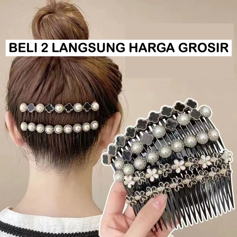 Jual Sirkam Rambut Mutiara Simple Fashion Korea | Shopee Indonesia