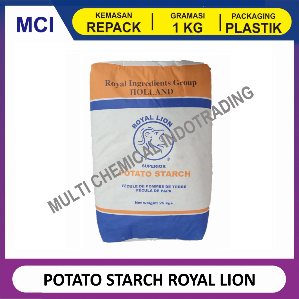 Jual ROYAL LION INGREDIENTS POTATO STARCH - REPACK 1 KG / TEPUNG PATI ...