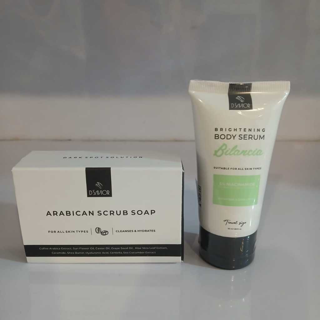 Jual D'savior Paket Bundle Brightening Body serum 50 ml & Sabun ...