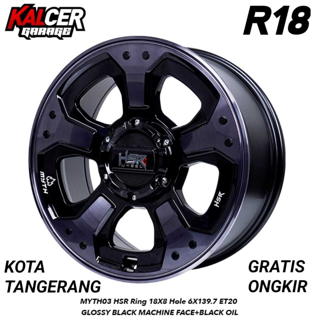 Jual VELG MOBIL FORD RANGER, RAPTOR RING 18 HSR MYTH03 LUBANG 6 LEBAR 9 ...