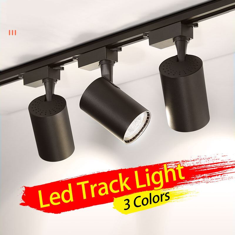 Jual CANMEIJIA Lampu Rel Track LED Sorot 3 Warna Ceiling Spotlight COB ...