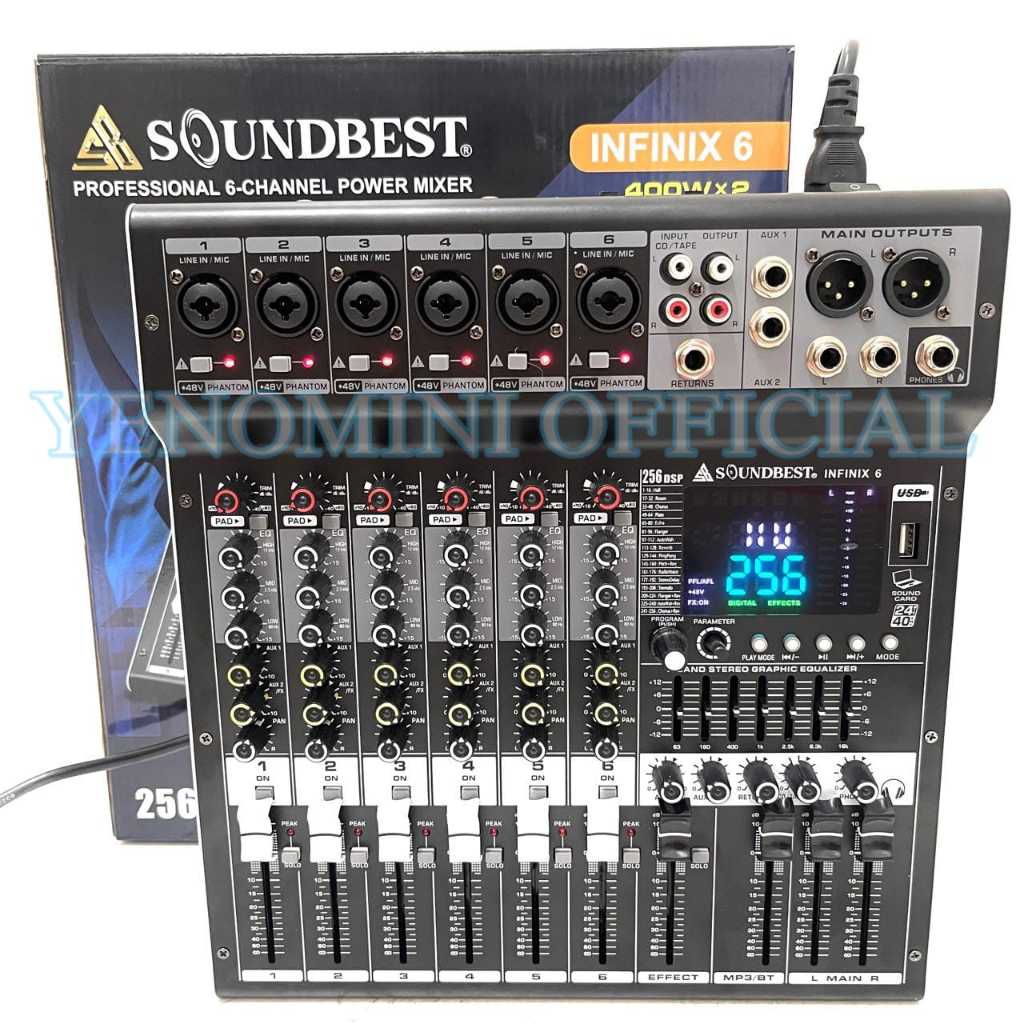 Jual Power Audio Mixer Soundbest Infinix 6 6channel Original Power ...