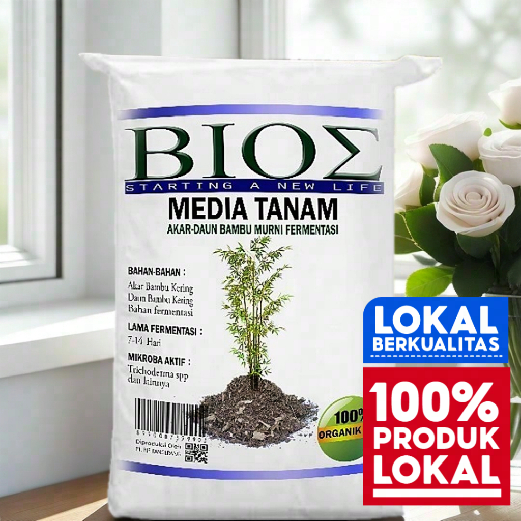 Kompos tanaman  5 Liter media tanam daun dan akar bambu BioE mengandung trichoderma spS463