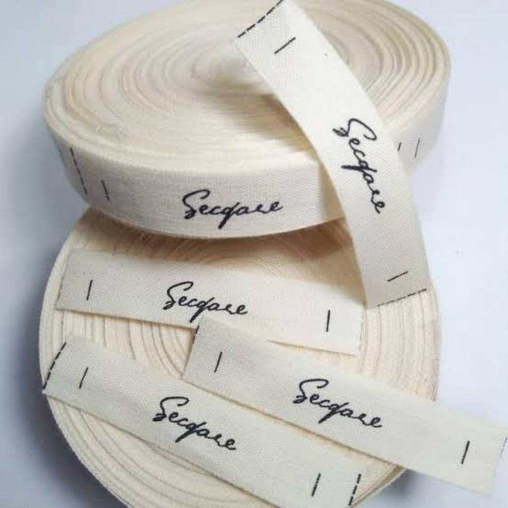 Jual (25 meter) label piterban lembut, label catton, label hijab, label ...