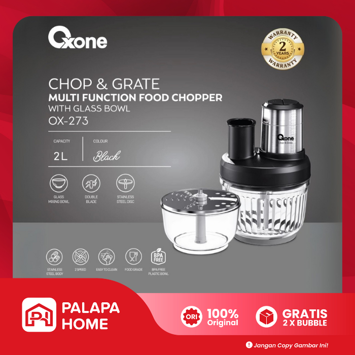 Jual Oxone Chop & Grate Multifunction Chopper 2 Liter | Electric Food ...