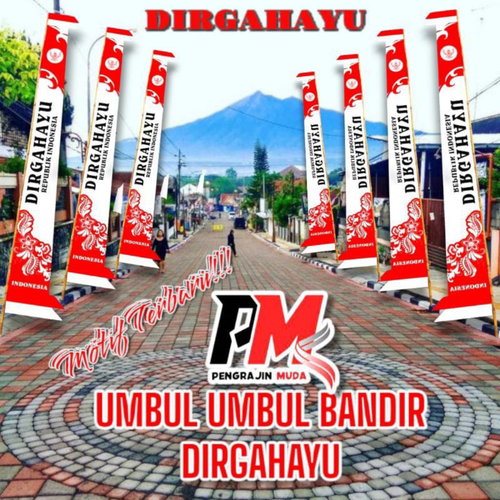 Jual Bendera Umbul umbul Bandir isi 20 PCS Merah Putih Panjang rUmbul ...
