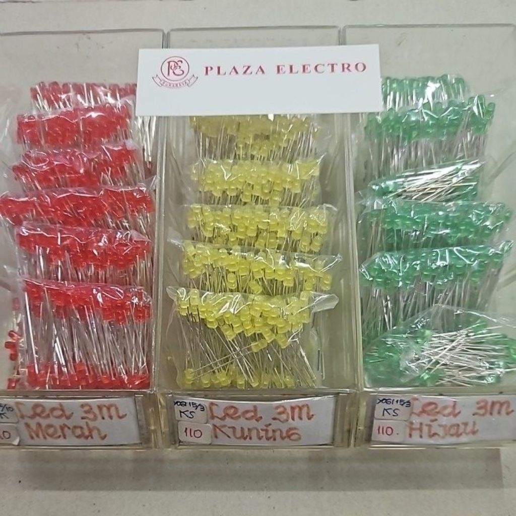 Jual LAMPU LED 3MM 3 MM MERAH / KUNING / HIJAU | Shopee Indonesia