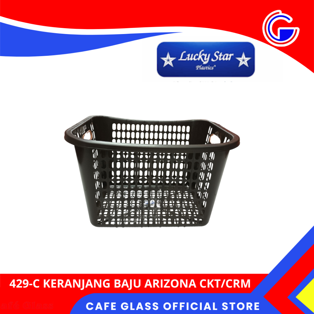 Keranjang Laundry Plastik / Keranjang Baju Arizona Besar