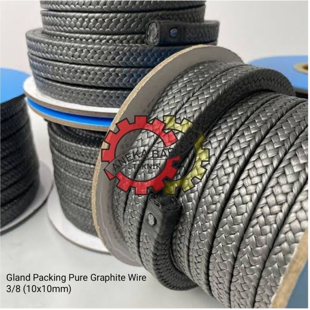 Jual Gland Packing Pure Graphite Wire 3/8inch (10x10mm) Roll | Shopee ...