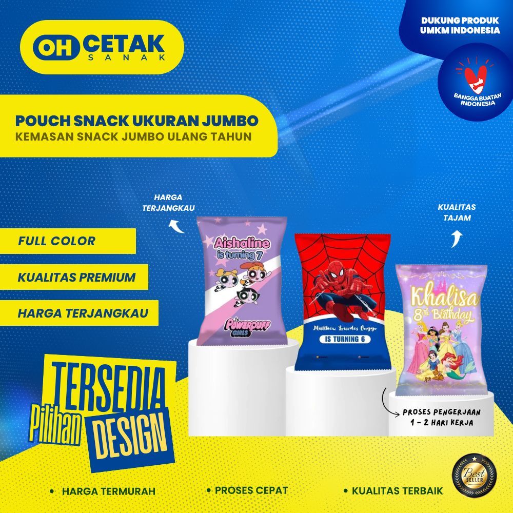 Jual POUCH SNACK JUMBO / AZAGI SNACK / HAMPERS ULANG TAHUN/ KEMASAN ...