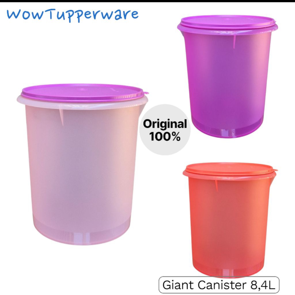 Jual TUPPERWARE ORI 100% GIANT CANISTER / FLOWER 8,4L / MAXI CANISTER ...