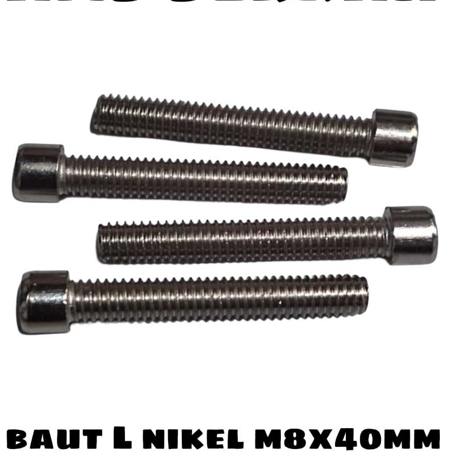 Jual BAUT L NEKEL M8X40MM | Shopee Indonesia