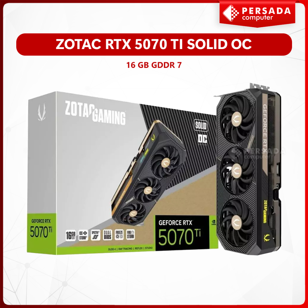 Jual VGA ZOTAC RTX 5070 TI SOLID OC 16GB GDDR7 | Shopee Indonesia