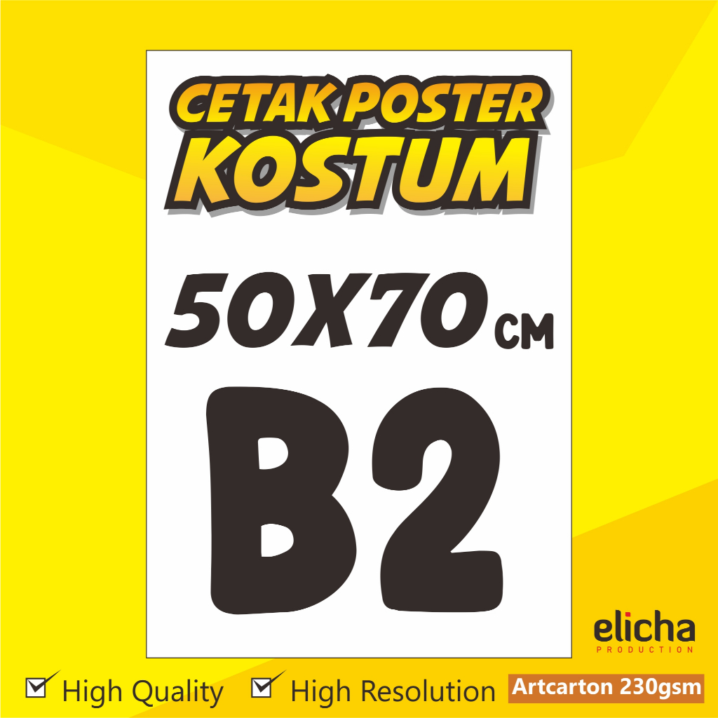 Jual Cetak Poster Custom Art Carton 50x70cm/B2/Cetak Poster/Poster ...