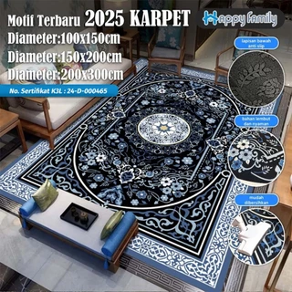 (HF) LOKAL Karpet Lantai Eropa Style 3 UK 100x150cm / 150x200cm / 200x300cm Bahan Polyester Halus