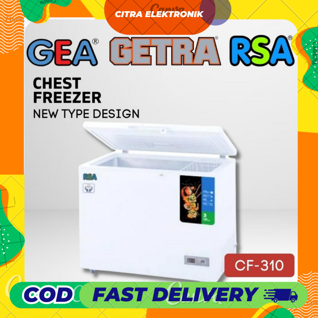 Jual RSA FREEZER BOX CF-310Q CF310Q CHEST FREEZER RSA KAPASITAS 318L ...