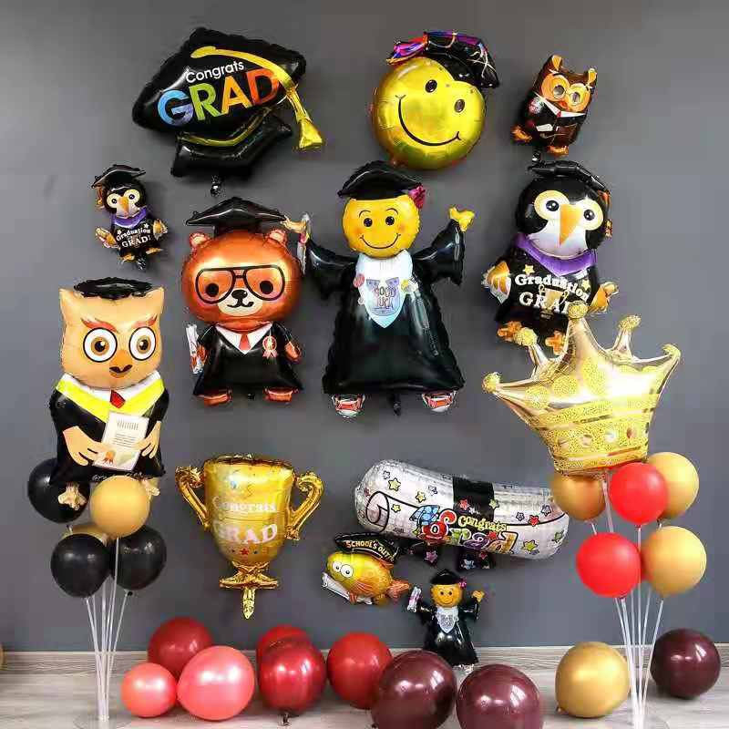 Jual Balon Foil Jumbo Wisuda Graduation / Balon Foil Bulat Wisuda ...