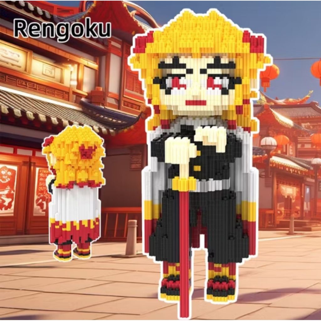 Jual SALE‼️ Nano Blocks I Demon Slayer Rengoku Medium Series 3D Model ...