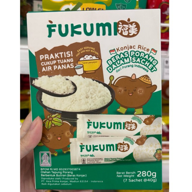 Jual fukumi konjac rice 280gr | Shopee Indonesia