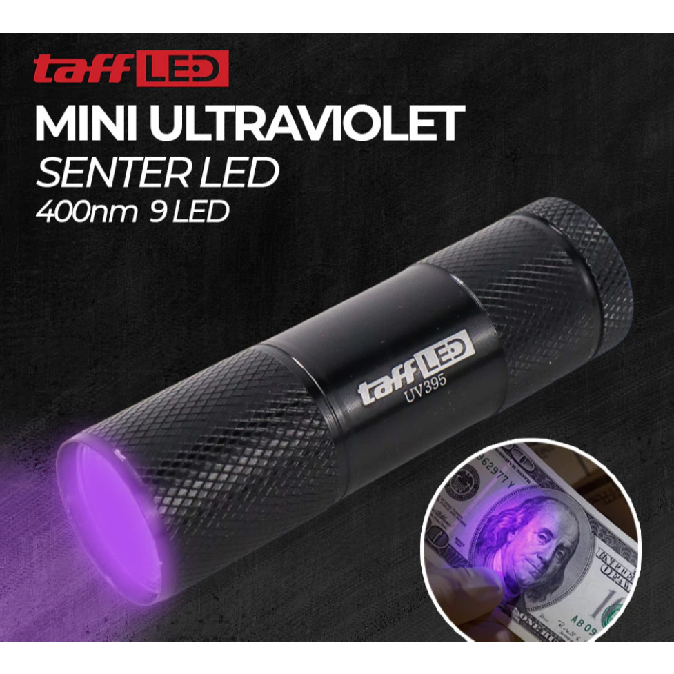 Jual Senter LED Mini Ultraviolet UV 400nm 9 LED - UV-395 | Shopee Indonesia