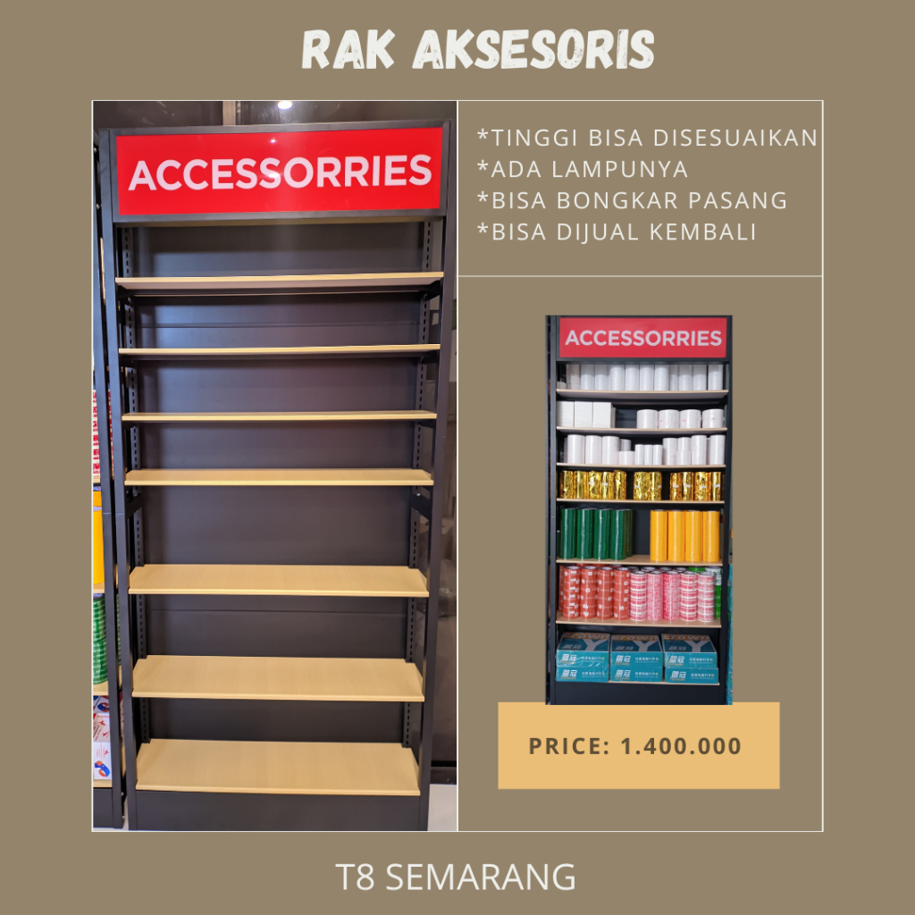 Jual RAK DISPLAY PAPAN DATAR AKSESORIS LAMPU LED/ RAK PAMERAN/rak ...