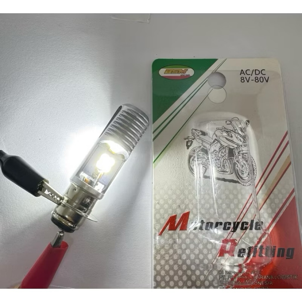 Jual Bholam lampu led ac dc h6 2sisi 8 LED h6 matic bebek universal ...