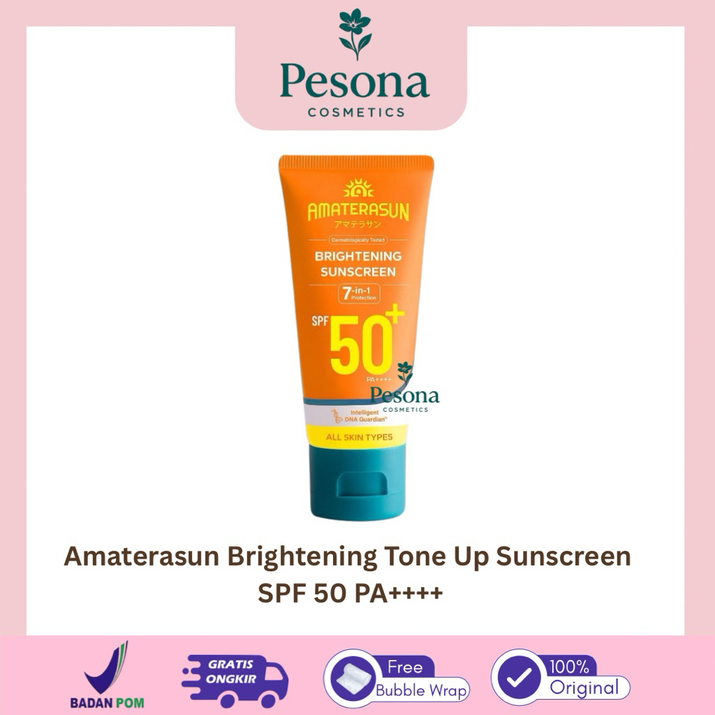 Jual Amaterasun Brightening Sunscreen SPF 50+ PA++++ Tone Up Sunscreen ...