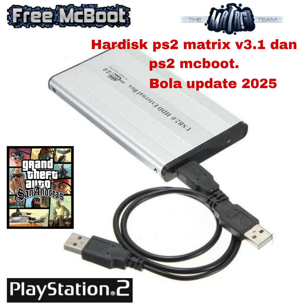 Jual Hardisk ps2 fat slim matrix mcboot 120gb eksternal Shopee
