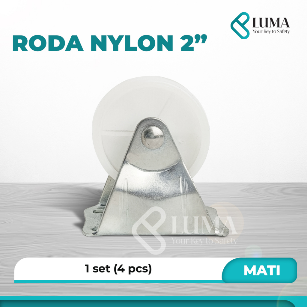 Jual Roda Nylon 2 Inch (Mati) 1 set (4 pcs) | Shopee Indonesia