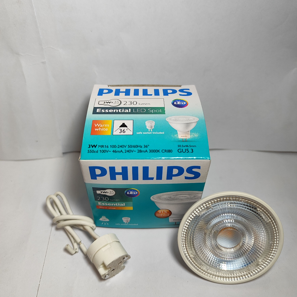 Jual Philips Essential LED Spot Light MR16 3Watt 220V | Shopee Indonesia