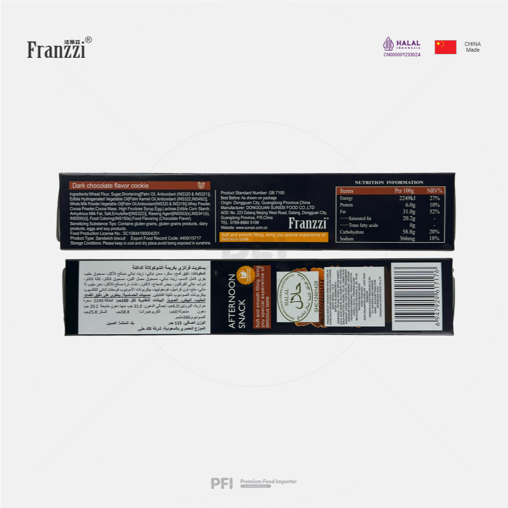 Jual Franzzi Rich Aroma Dark Chocolate Cookie 115gr Box | Shopee Indonesia