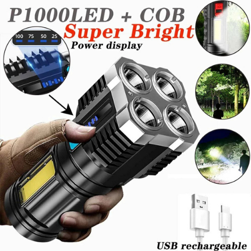 Jual Senter LED Torch lampu Emergency Maghnet 4 Mode L-19 - Senter ...