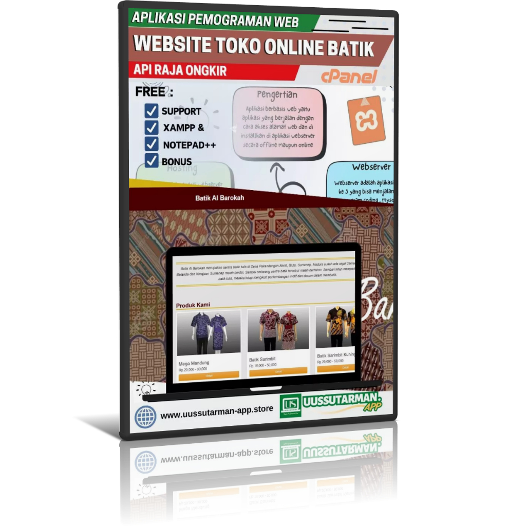 Aplikasi Toko Online Batik berbasis web php support perhitungan raja ongkir