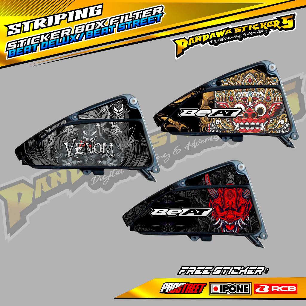Jual STICKER BOX FILTER BEAT DELUXE - STREET / STRIPING PELINDUNG BOX ...